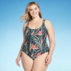 Women's Plus Size Plunge Open Strappy One Piece Swimsuit - Kona Sol™ Multi -Swimsuits Popular Store unnamed file 8679