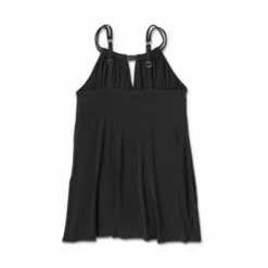 Women's High Neck Keyhole Swim Dress - Aqua Green® Black -Swimsuits Popular Store unnamed file 8683