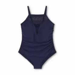 Women's Plus Size Crochet High Neck One Piece Swimsuit - Aqua Green® Navy 12 Women's Plus Size Crochet High Neck One Piece Swimsuit - Aqua Green® Navy -Swimsuits Popular Store unnamed file 8695