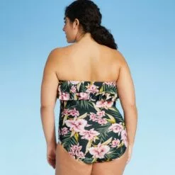 Women's Bandeau Flounce High Coverage One Piece Swimsuit - Kona Sol™ Multi -Swimsuits Popular Store unnamed file 8705