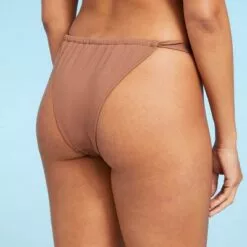 Women's Tunnel Front Ultra High Leg Ultra Cheeky Bikini Bottom - Shade & Shore™ Hazelnut Brown -Swimsuits Popular Store unnamed file 871