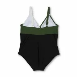 Kona Sol Women's Plus Size Wrap-Front Colorblock One Piece Swimsuit - Kono Sol™ Multi -Swimsuits Popular Store unnamed file 8717