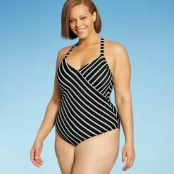 Women's Plus Size Cross Back One Piece Swimsuit - Kona Sol™ Multi -Swimsuits Popular Store unnamed file 8747