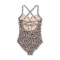 Isabel Maternity By Ingrid & Isabel Maternity Leopard Print V-Wire with Tie Back One Piece Swimsuit - Isabel Maternity by Ingrid & Isabel™ XXL