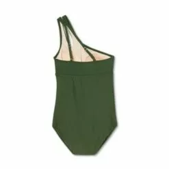 Asymmetrical One Shoulder One Piece Maternity Swimsuit - Isabel Maternity by Ingrid & Isabel™ Dark Green