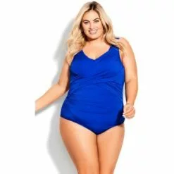 AVENUE | Draped Bust 1 Piece - cobalt -Swimsuits Popular Store unnamed file 8890