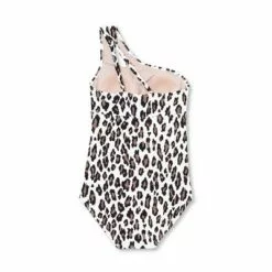 Asymmetrical One Shoulder One Piece Maternity Swimsuit - Isabel Maternity by Ingrid & Isabel™ Leopard Print