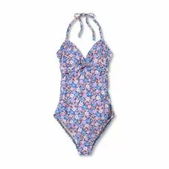 Wrap Front Halter One Piece Maternity Swimsuit - Isabel Maternity by Ingrid & Isabel™ Floral -Swimsuits Popular Store unnamed file 8987