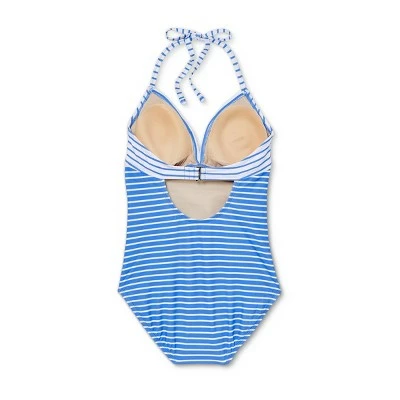 Wrap Front Halter One Piece Maternity Swimsuit - Isabel Maternity by Ingrid & Isabel™ Striped 3 Wrap Front Halter One Piece Maternity Swimsuit - Isabel Maternity by Ingrid & Isabel™ Striped