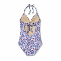 Wrap Front Halter Tie Back One Piece Maternity Swimsuit - Isabel Maternity by Ingrid & Isabel⢠Floral