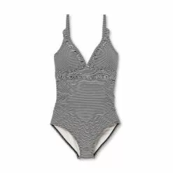 V-Neck Micro Ruffle One Piece Maternity Swimsuit - Isabel Maternity by Ingrid & Isabel™ Striped -Swimsuits Popular Store unnamed file 9054