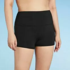 Women's High Waist Swim Boyshorts - Kona Sol™ Black -Swimsuits Popular Store unnamed file 9219