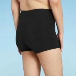 Women's High Waist Swim Boyshorts - Kona Sol™ Black -Swimsuits Popular Store unnamed file 9220