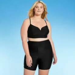 Women's Plus Size Swim Bike Shorts - Kona Sol™ Black -Swimsuits Popular Store unnamed file 9271