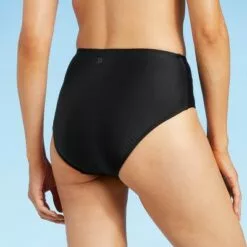 Women's High Waist Bikini Bottom - All in Motion™ Black