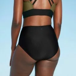 Women's High Waist Bikini Bottom - All in Motion™ Black -Swimsuits Popular Store unnamed file 936