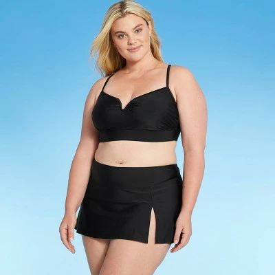 Women's Plus Size Swim Skirtini - Kona Sol™ Black 4 Women's Plus Size Swim Skirtini - Kona Sol™ Black - Image 2