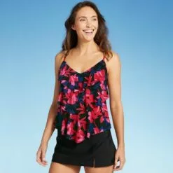 Women's Split Swim Skirt - Aqua Green® Black -Swimsuits Popular Store unnamed file 9407