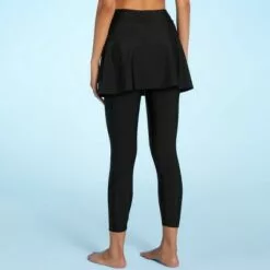 Women's High Waist Swim Skirt with Leggings - Kona Sol™ Black