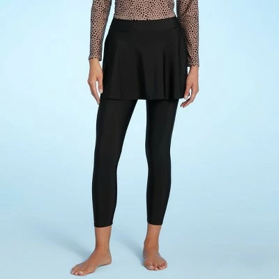 Women's High Waist Swim Skirt with Leggings - Kona Sol™ Black 9 Women's High Waist Swim Skirt with Leggings - Kona Sol™ Black - Image 7