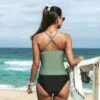 Women's Green Tankini Swimsuit Ruched Crisscross Wrapped Bathing Suit-Cupshe 2 Women's Green Tankini Swimsuit Ruched Crisscross Wrapped Bathing Suit-Cupshe -Swimsuits Popular Store unnamed file 9518