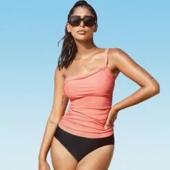 Women's Peachy One Shoulder Tankini Swimsuit Ruched Bathing Suit-Cupshe 15 Women's Peachy One Shoulder Tankini Swimsuit Ruched Bathing Suit-Cupshe -Swimsuits Popular Store unnamed file 9531