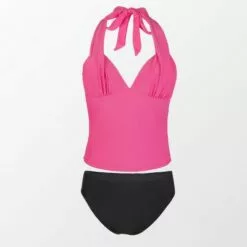 Women's Tankini Swimsuit V Neck Halter Ruched Bathing Suit-Cupshe -Swimsuits Popular Store unnamed file 9542