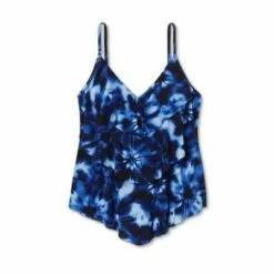 Women's Printed Tiered Tankini Top - Aqua Green® Animal Print -Swimsuits Popular Store unnamed file 9604