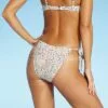 Juniors' High Leg Scoop String Bikini Bottom - Xhilaration™ Cream Dot Print -Swimsuits Popular Store unnamed file 961