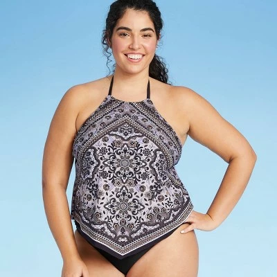 Women's High Neck Tankini Top - Kona Sol™ Multi 4 Women's High Neck Tankini Top - Kona Sol™ Multi - Image 2