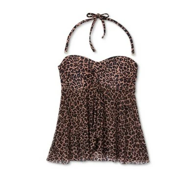 Women's Twist-Front Bandeau Flyaway Tankini Top - Kona Sol™ Multi Warm 6 Women's Twist-Front Bandeau Flyaway Tankini Top - Kona Sol™ Multi Warm - Image 4