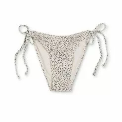 Juniors' High Leg Scoop String Bikini Bottom - Xhilaration™ Cream Dot Print -Swimsuits Popular Store unnamed file 965