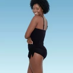 Women's Slimming Control High Neck Tankini Top - Dreamsuit by Miracle Brands Blue -Swimsuits Popular Store unnamed file 9650