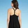 Women's V-Neck Racerback Tankini Top- Aqua Green® Black -Swimsuits Popular Store unnamed file 9659