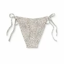 Juniors' High Leg Scoop String Bikini Bottom - Xhilaration™ Cream Dot Print -Swimsuits Popular Store unnamed file 966