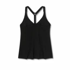 Women's V-Neck Racerback Tankini Top- Aqua Green® Black -Swimsuits Popular Store unnamed file 9663