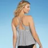 Women's Plunge Criss Cross Peplum Tankini Top - Kona Sol™ Black -Swimsuits Popular Store unnamed file 9669