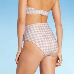Women's High Leg High Waist Medium Coverage Bikini Bottom - Kona Sol™ Blush