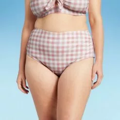 Women's High Leg High Waist Medium Coverage Bikini Bottom - Kona Sol™ Blush -Swimsuits Popular Store unnamed file 969