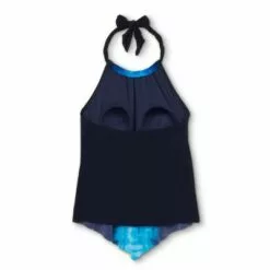 Women's High Neck Halter Tankini Top - Aqua Green® Navy -Swimsuits Popular Store unnamed file 9712