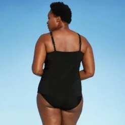 Women's High Neck Mesh Tankini Top - Aqua Green® Black -Swimsuits Popular Store unnamed file 9720