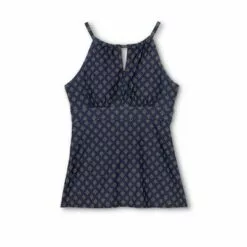 Women's Keyhole High Neck Tankini Top - Kona Sol™ Oxford Blue 10 Women's Keyhole High Neck Tankini Top - Kona Sol™ Oxford Blue -Swimsuits Popular Store unnamed file 9784