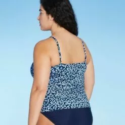 Women's Tiered Tankini Top - Kona Sol™ Navy -Swimsuits Popular Store unnamed file 9817