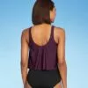 Women's Handkerchief Crop Tankini Top - Kona Sol™ Atlantic Burgundy -Swimsuits Popular Store unnamed file 9820