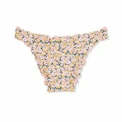Women's Ruffle Cheeky Bikini Bottom - Shade & Shore™ Yellow Floral -Swimsuits Popular Store unnamed file 983