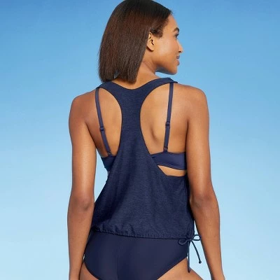 Women's Side-Tie Tankini Top - Kona Sol™ Oxford Blue 3 Women's Side-Tie Tankini Top - Kona Sol™ Oxford Blue