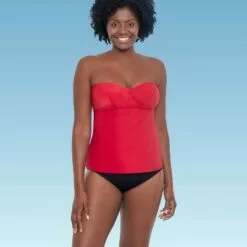Women's Slimming Control Draped Bandeau Tankini Top - Dreamsuit by Miracle Brands Red 20 Women's Slimming Control Draped Bandeau Tankini Top - Dreamsuit by Miracle Brands Red -Swimsuits Popular Store unnamed file 9884