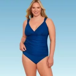 Women's Slimming Control Shirred Front Double Strap Tankini Top - Dreamsuit by Miracle Brands Navy 13 Women's Slimming Control Shirred Front Double Strap Tankini Top - Dreamsuit by Miracle Brands Navy -Swimsuits Popular Store unnamed file 9922