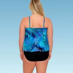 Women's Slimming Control Scoop Neck Tankini Top - Dreamsuit by Miracle Brands Blue -Swimsuits Popular Store unnamed file 9928