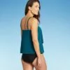 Women's V-Neck Angled Tiered Tankini Top - Aqua Green® Blue -Swimsuits Popular Store unnamed file 9948